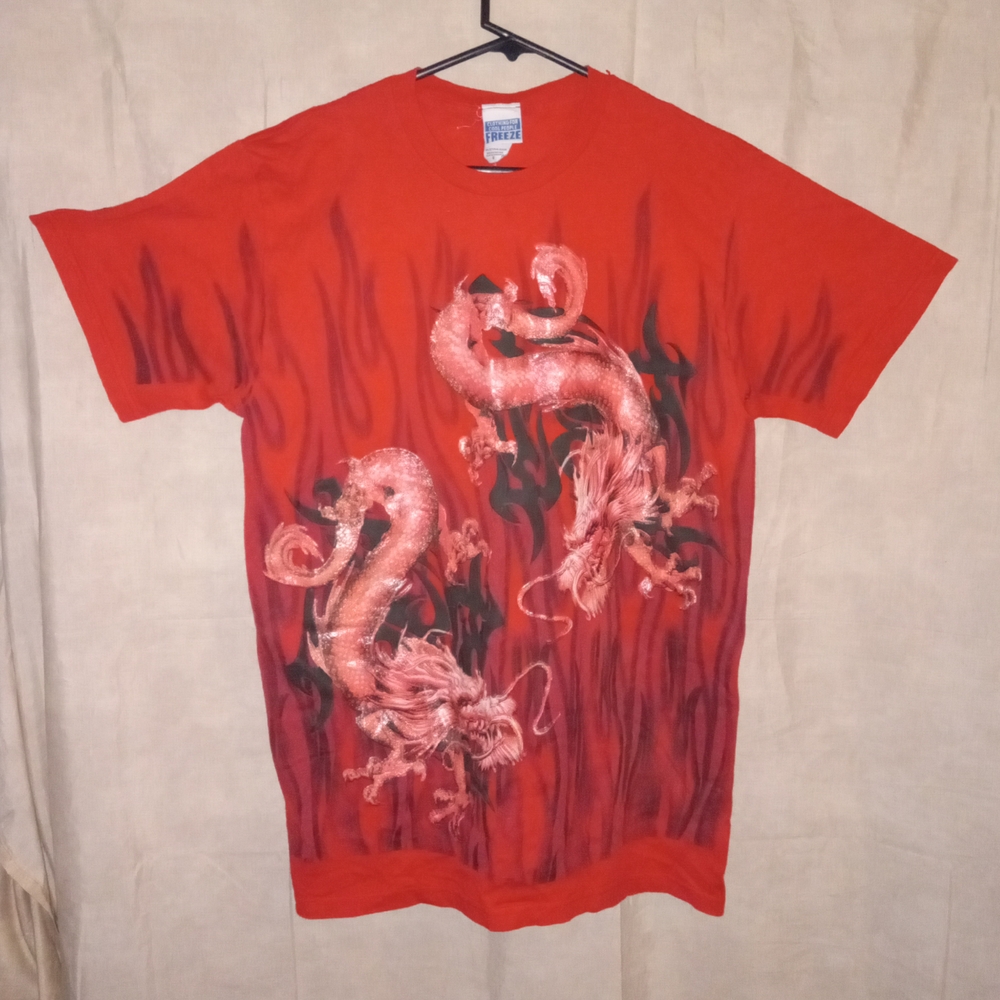Vtg Freeze Clothing Spiral Fighting Dragons